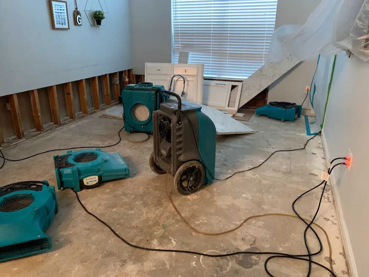 Dehumidifier in flood-cut room for Water Extraction & Removal in Twentynine Palms
